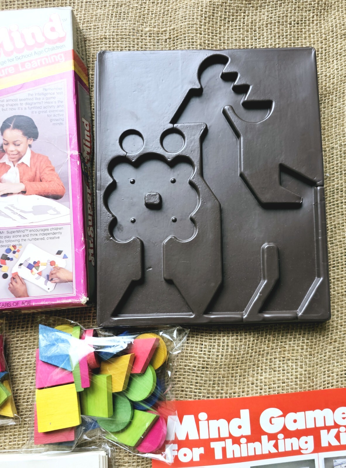 Vintage 1981 Mr Super Mind Leisure Learning Shape Activity Game Learning Aide