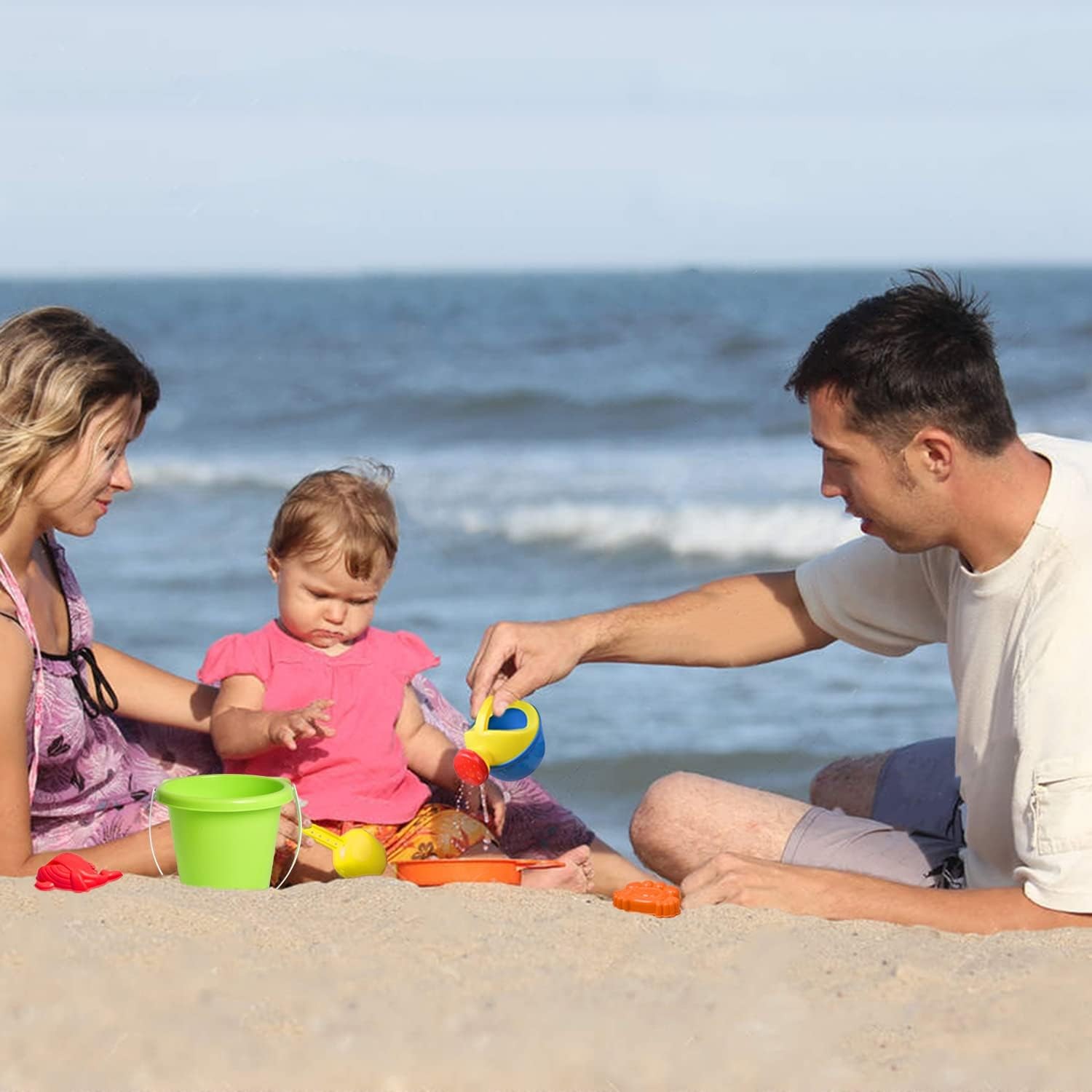 Beach Toys, 19 Piece Sand Toys Set Kids Sandbox Medium, Multicolor