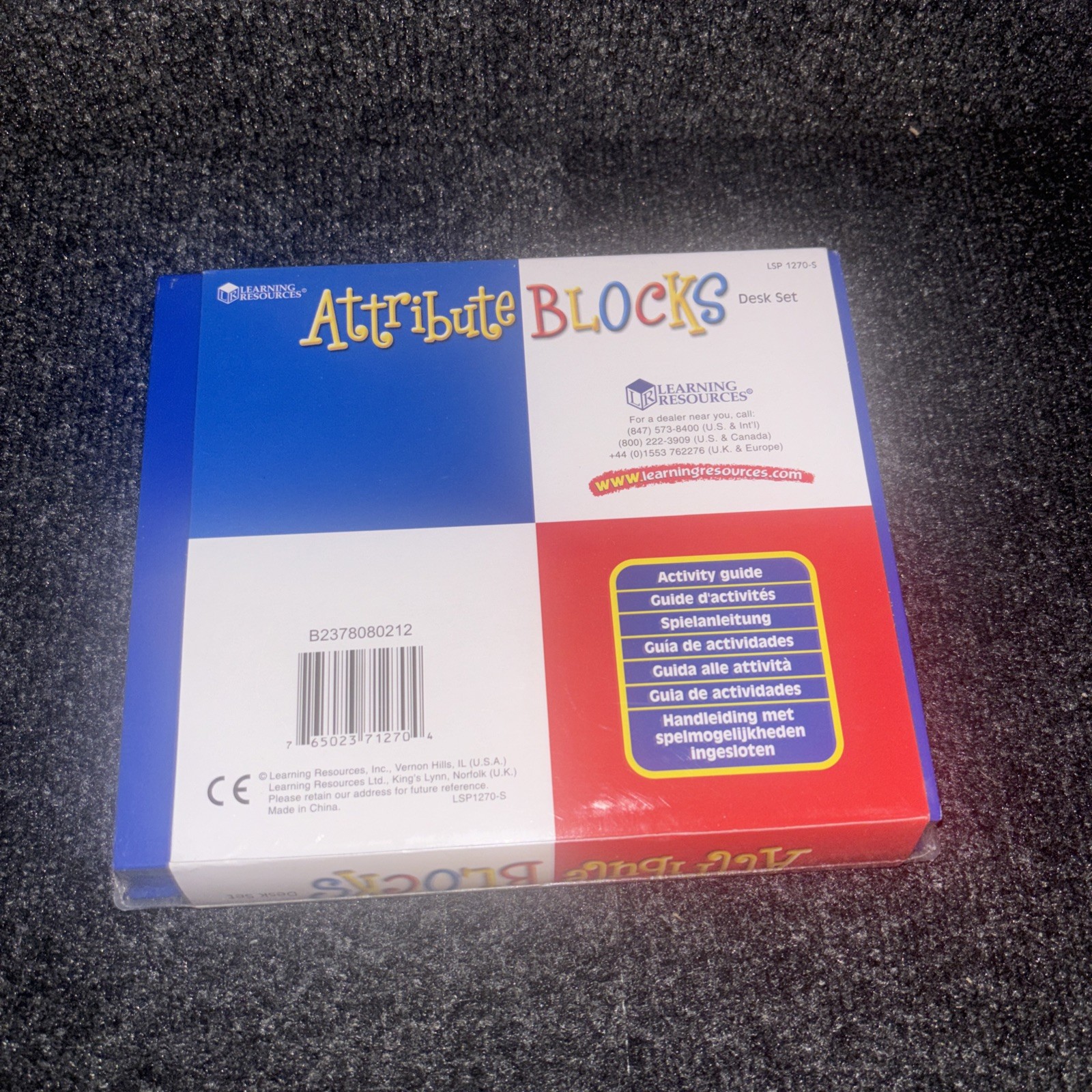 Learning Resources LER 12700 Attribute Blocks Desk 60 Piece Set
