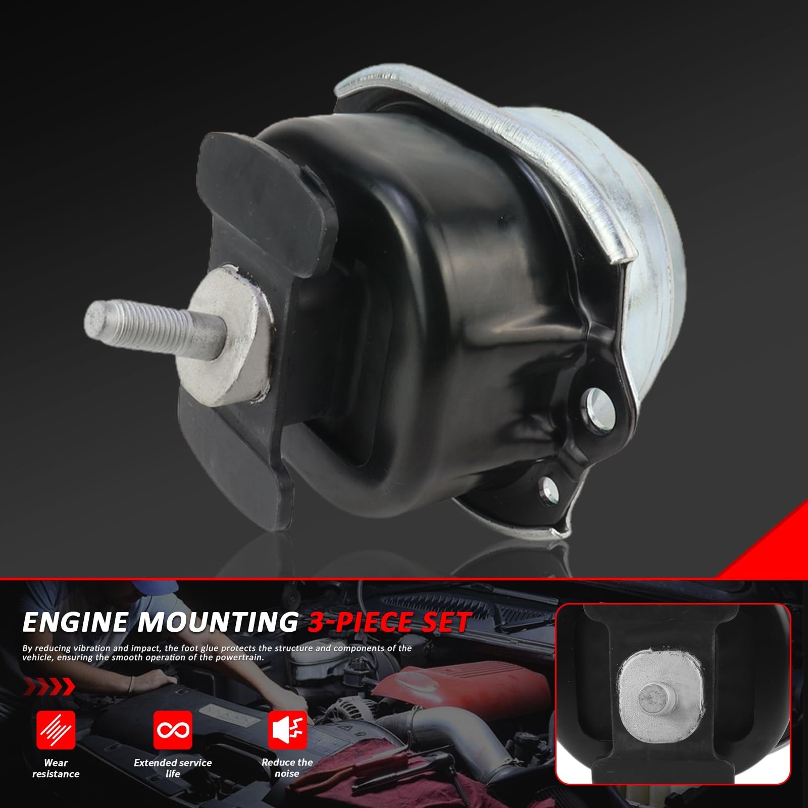 2007-2019 for BMW X5 E70 X6 E71 Left + Right Engine Motor Transmission Mounts…