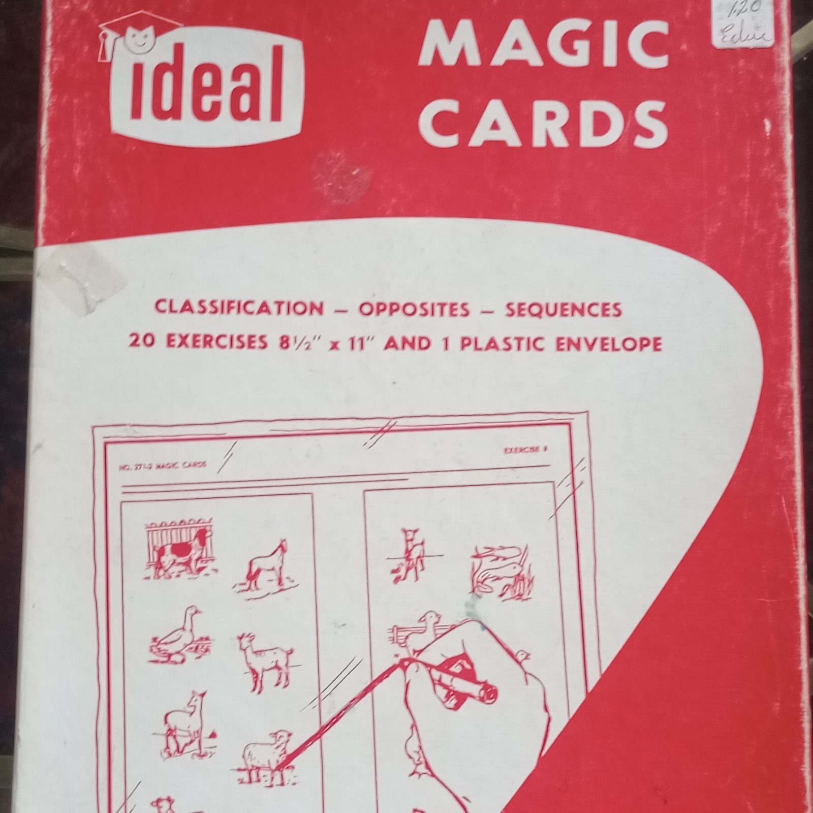 Ideal Vintage 1964 Magic Educational Cards Reading/Phonics 20 Exercises 8.5×11