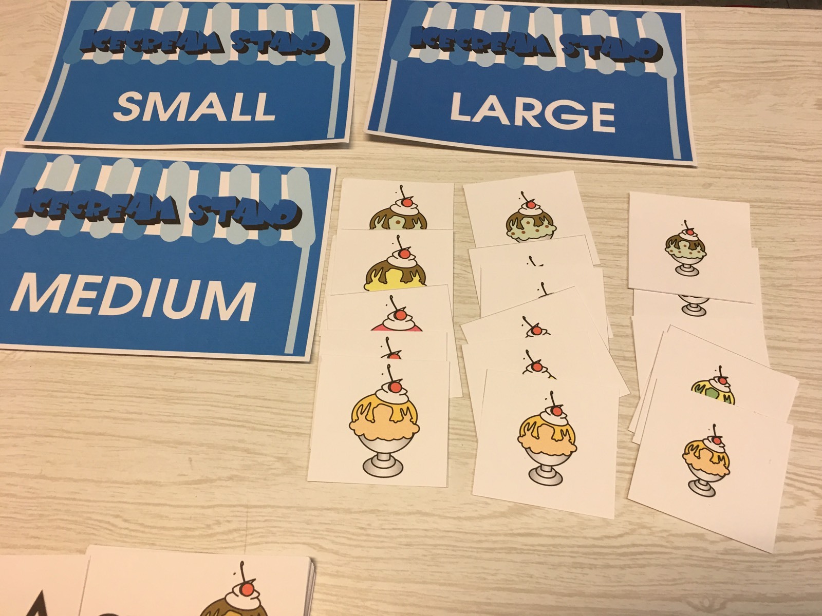 ICECREAM-THEMED Learning Activities Package LAMINATED preschool Daycare