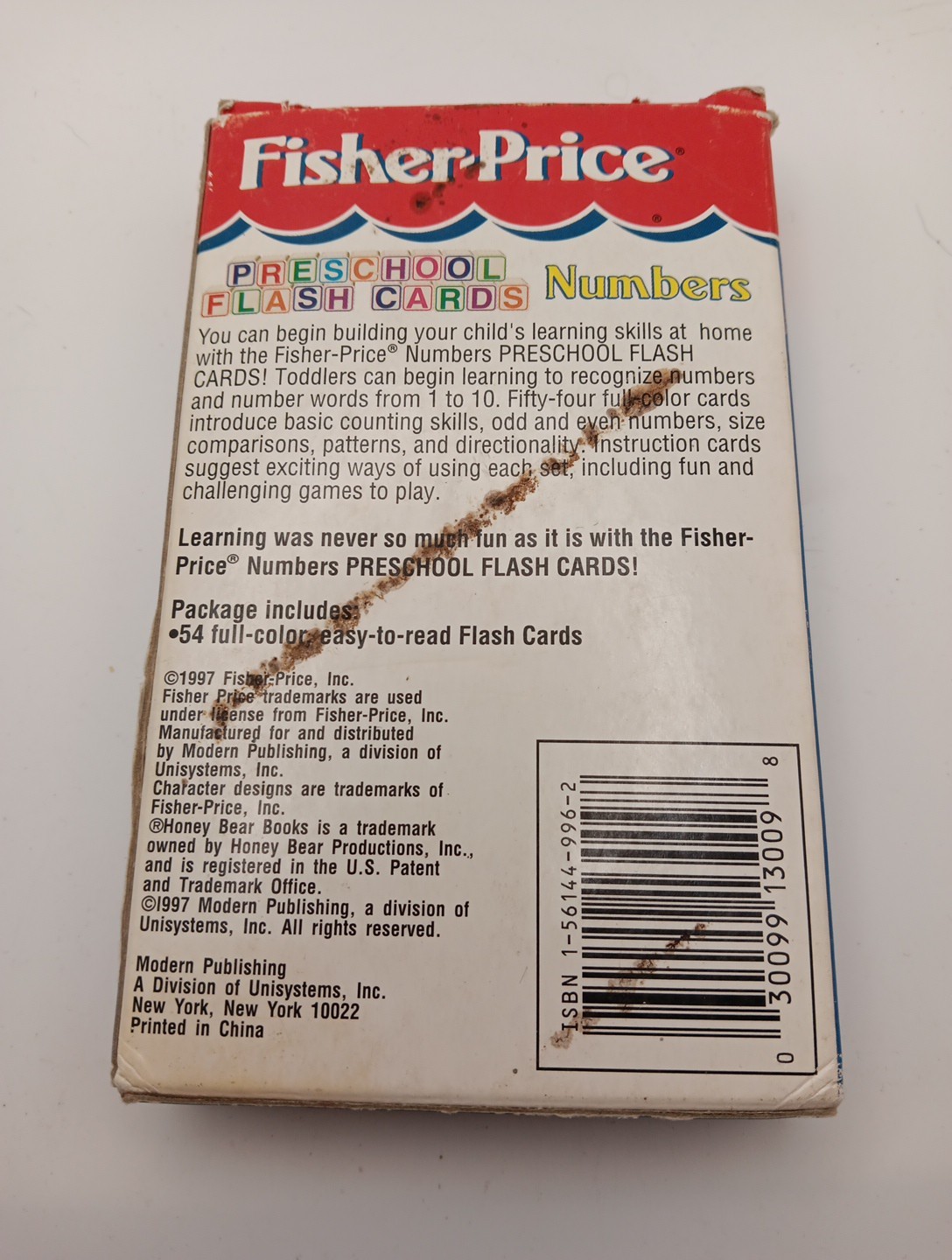 Fisher Price-Preschool Flash Cards-Numbers-2002-52 Cards-2 Instructions