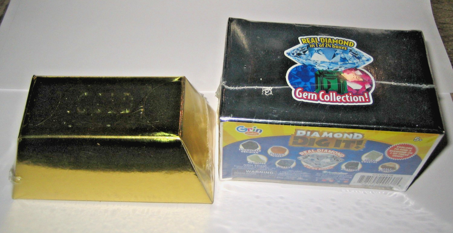 (1) GOLD Dig It! (1) DIAMOND Dig It! Real in 1/24 Boxes Grin Studios NEW !
