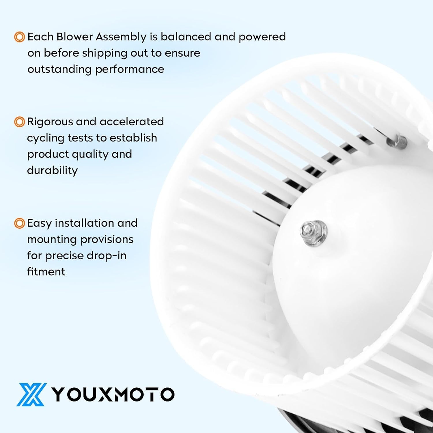 Youxmoto HVAC Blower Motor Assembly 700239 Fit for Mitsubishi 2008-2017