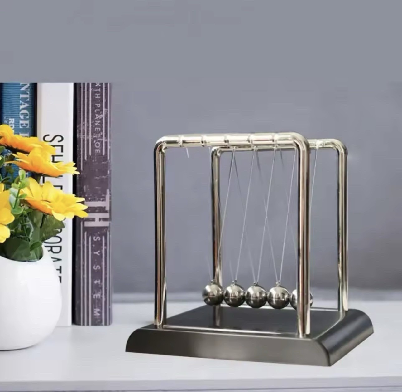 Newton’s Cradle Balance Balls Desk Toy Physics Science Educational Office Decor