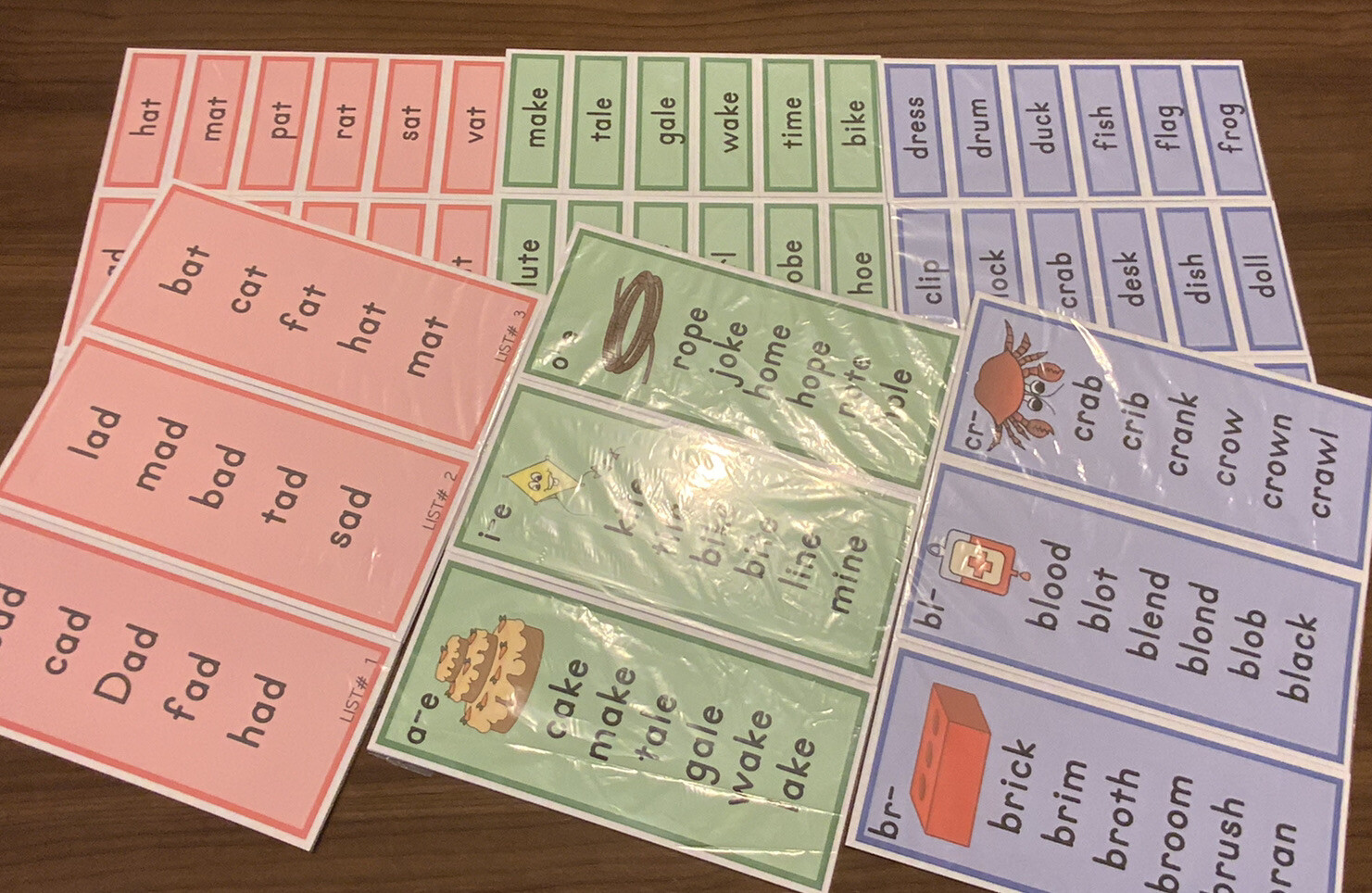 The Pink Blue & Green Series – Word Lists & Word cards BUNDLED