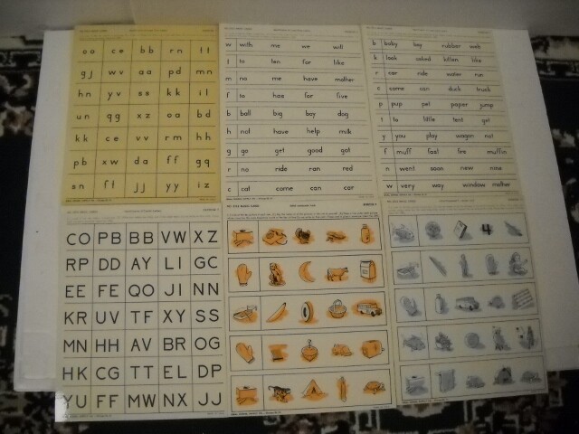 Vintage Ideal Magic Cards Initial & Final Consonants 20 Laminated 2-Sided Cards