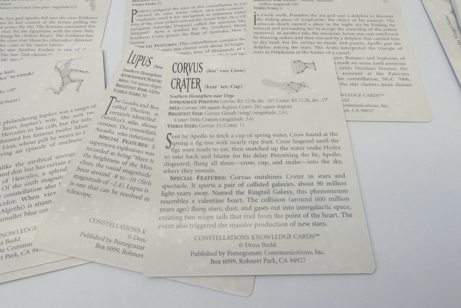 Used Pomegranate Dona Budd Constellations Deck of Knowledge Cards 0-7649-2143-6