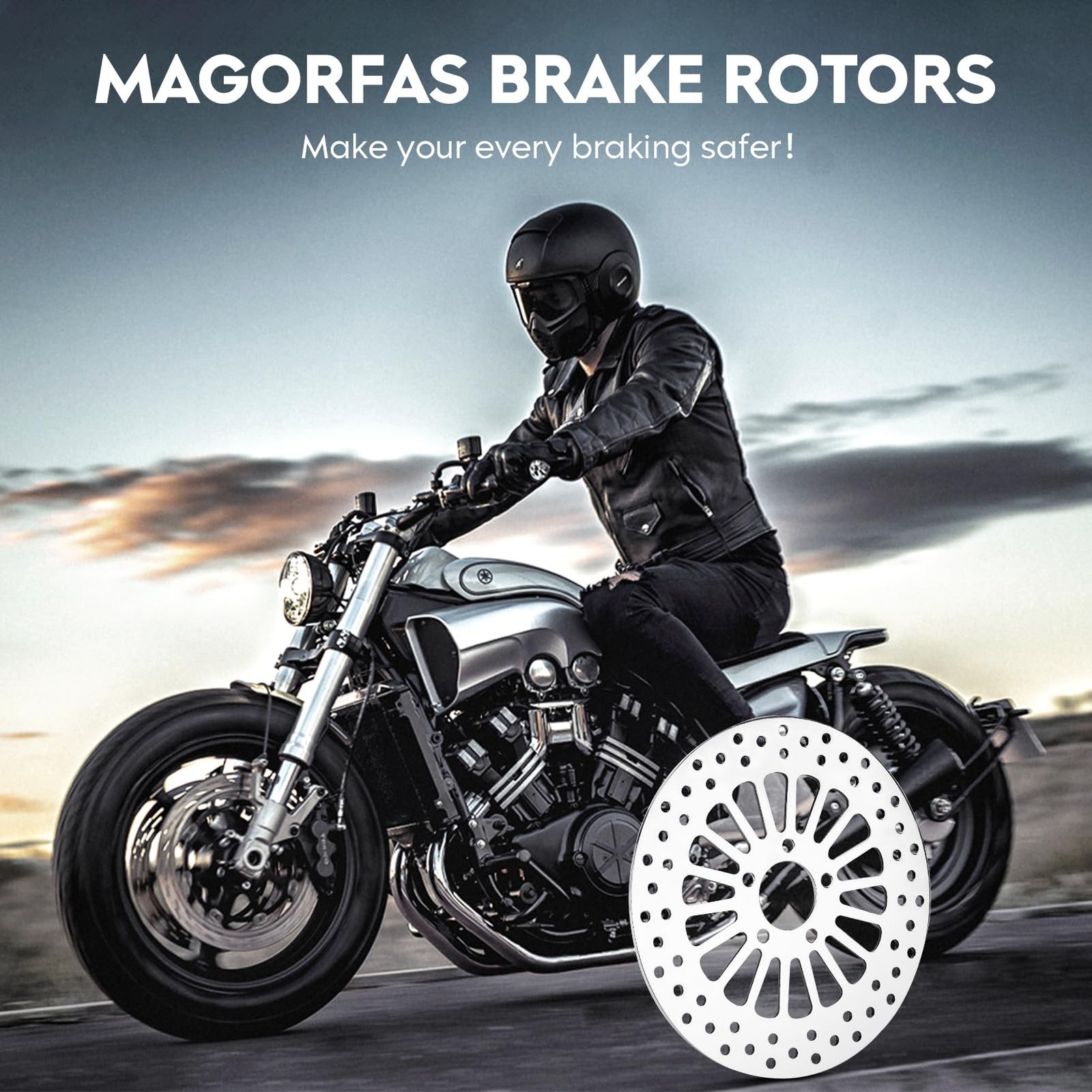 11.8″ Rear Brake Rotors Disc with Bolts Fit for Harley Road King/Electra Glid…