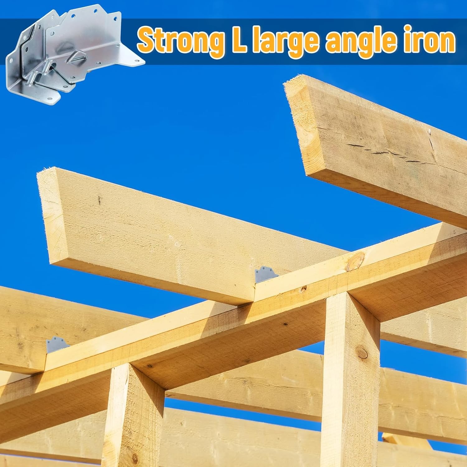 Shimeyao 25pcs Galvanized Framing Angle Brackets – Multi Purpose Wood Frame Conn