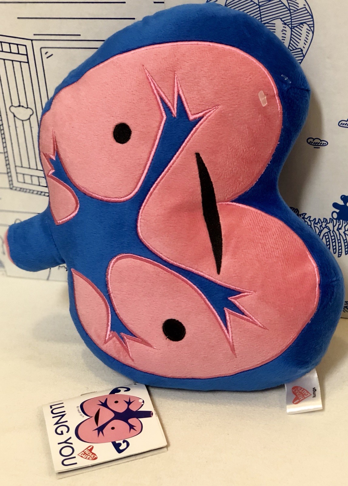 New I Heart Guts Lungs Plush I Lung You Doll Science Toy Organ Body Part Lungs N