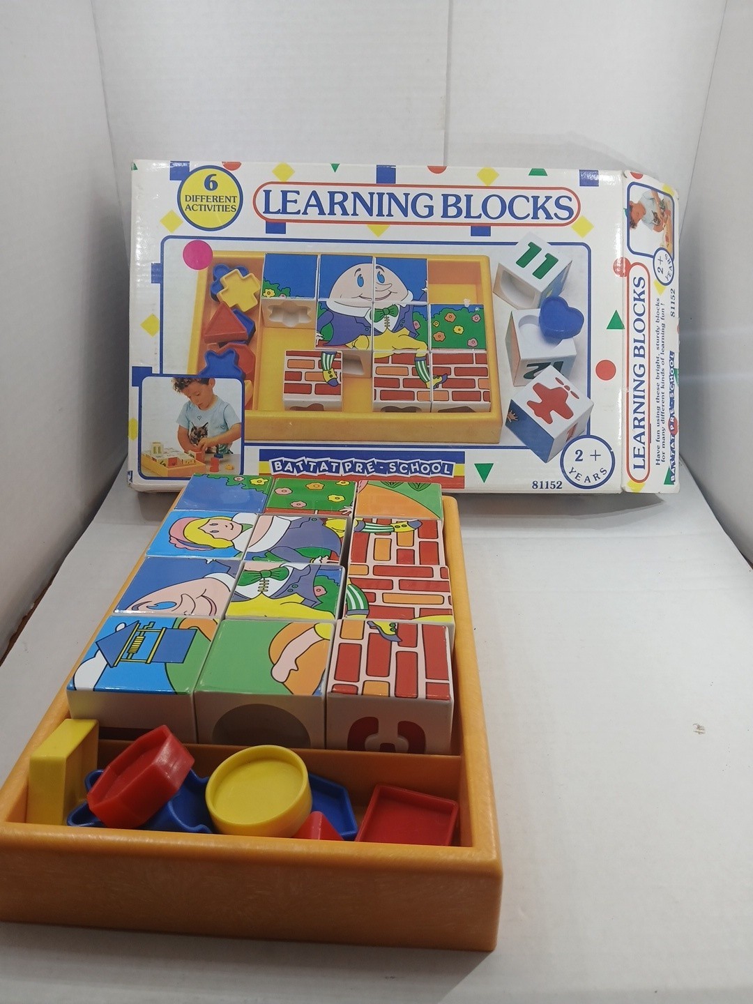 Battat Pre School Learning Blocks 6 Different Activities Puzzles Humpty Dumpty