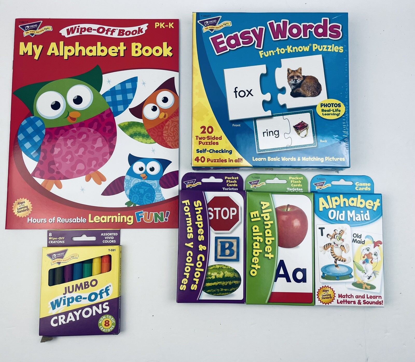 Trend Enterprises Inc. Fun-To-Know Puzzles Easy Words 10 PIECE BUNDLE