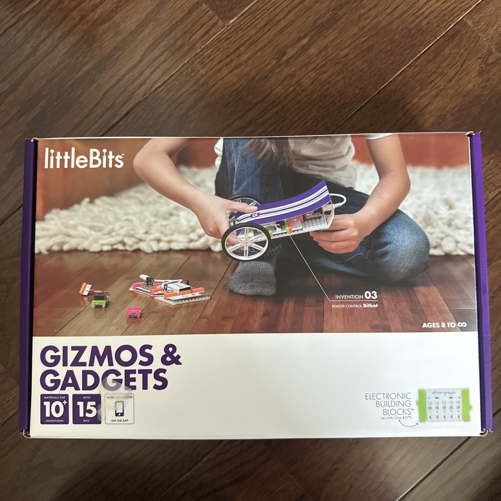 Little Bits Gizmos & Gadgets Kit, STEM – Electronic Bitbot Makers Toy – Open box