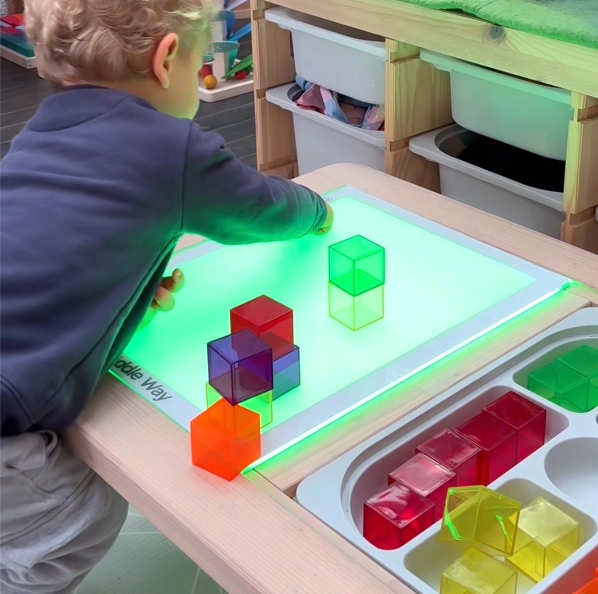 Toddle Way A3 RGB LED LightPad Insert for IKEA Flisat Table Sensory Toy Tracing