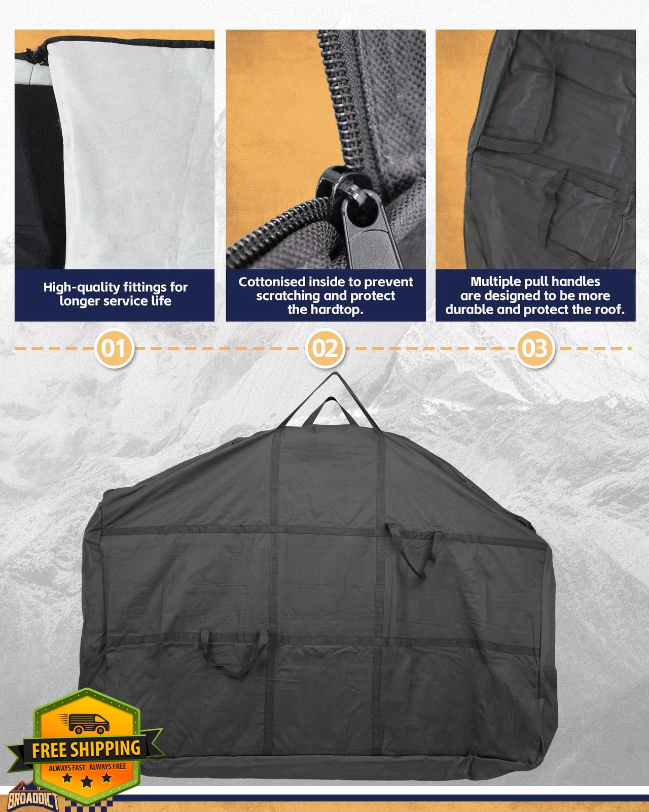Broaddict Ford Bronco 4-Door Middle Top Bag