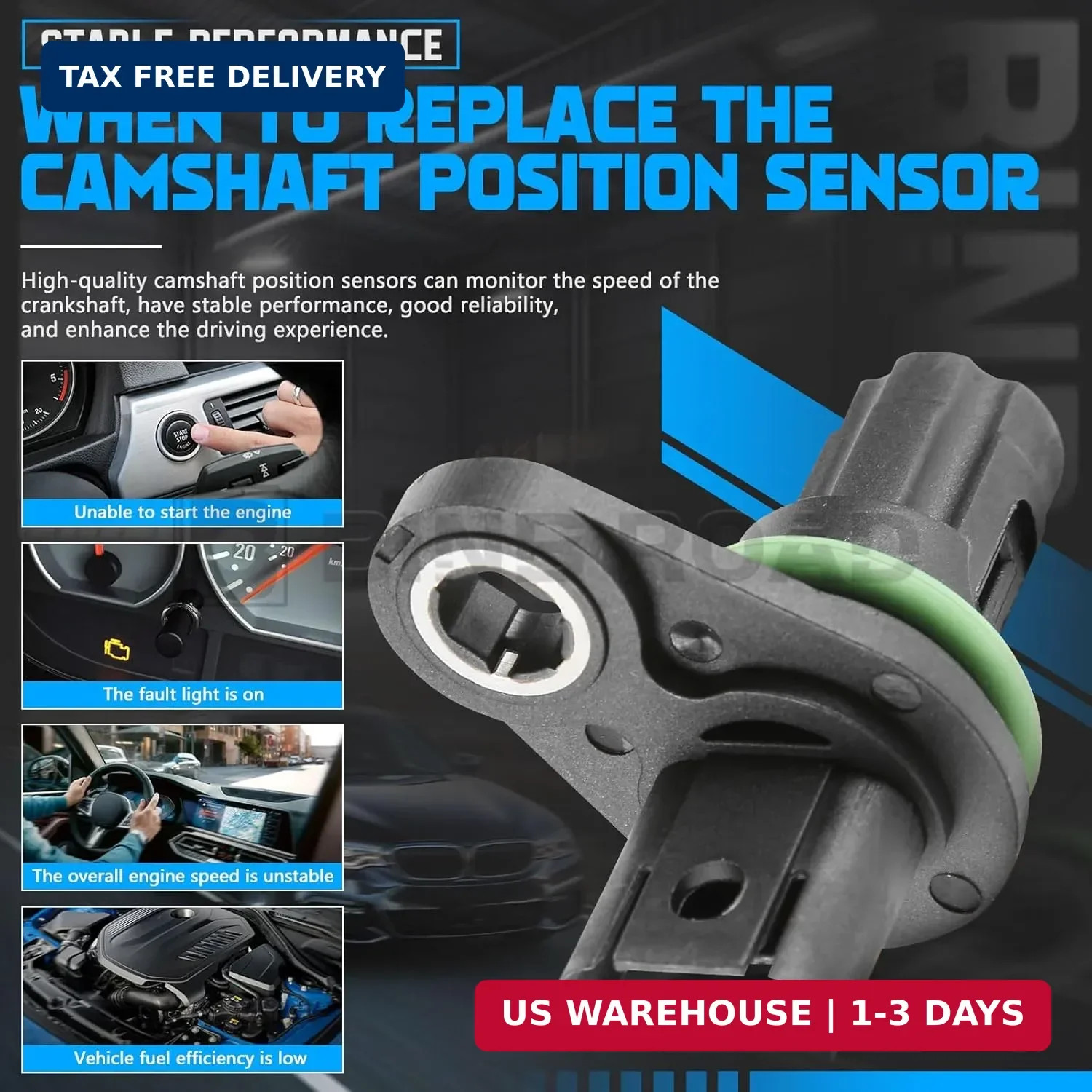 Engine Camshaft Position Sensor Compatible with BMW 128i 135i 228i 325i 328i 335