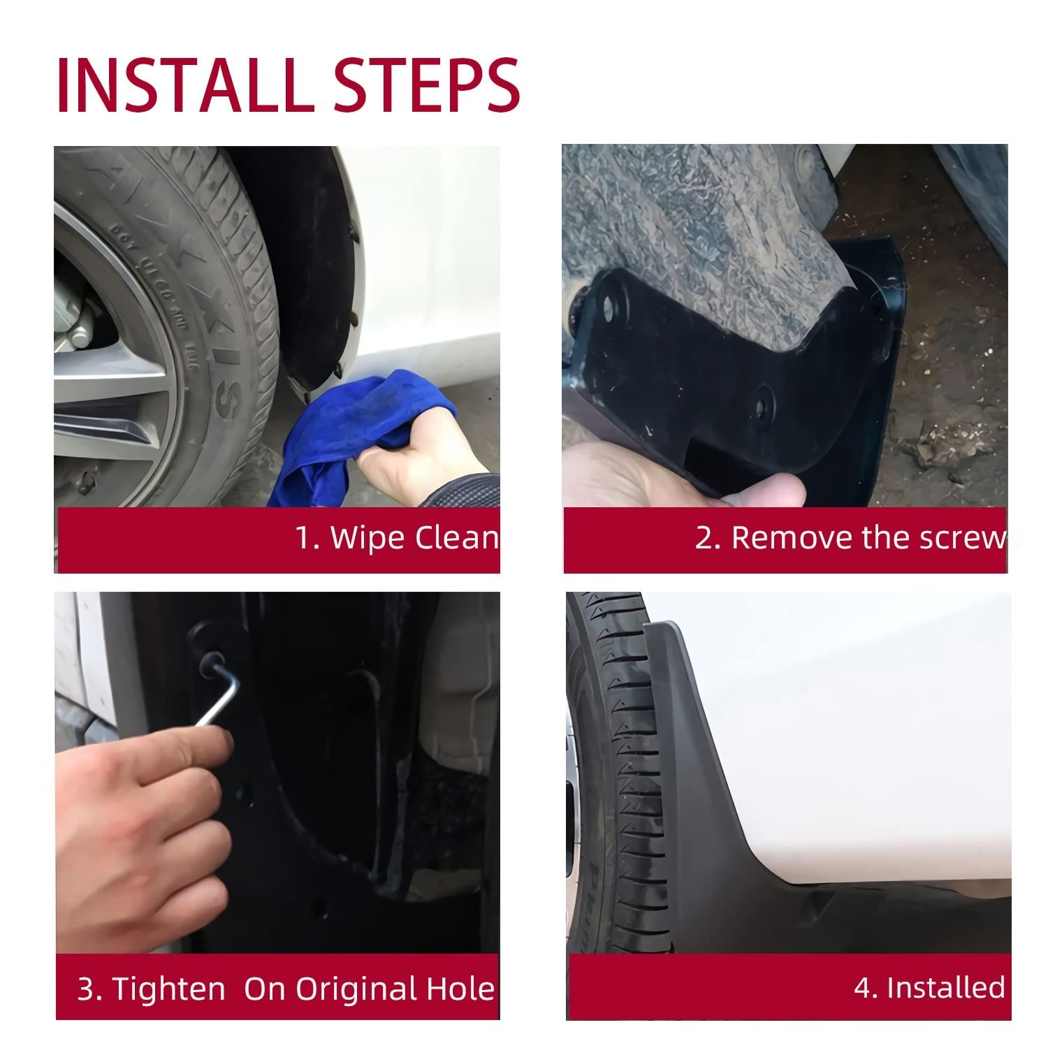 Mud Flaps Kit for Ford Explorer Accessories Mud Splash Guard Mud Flap Front a…