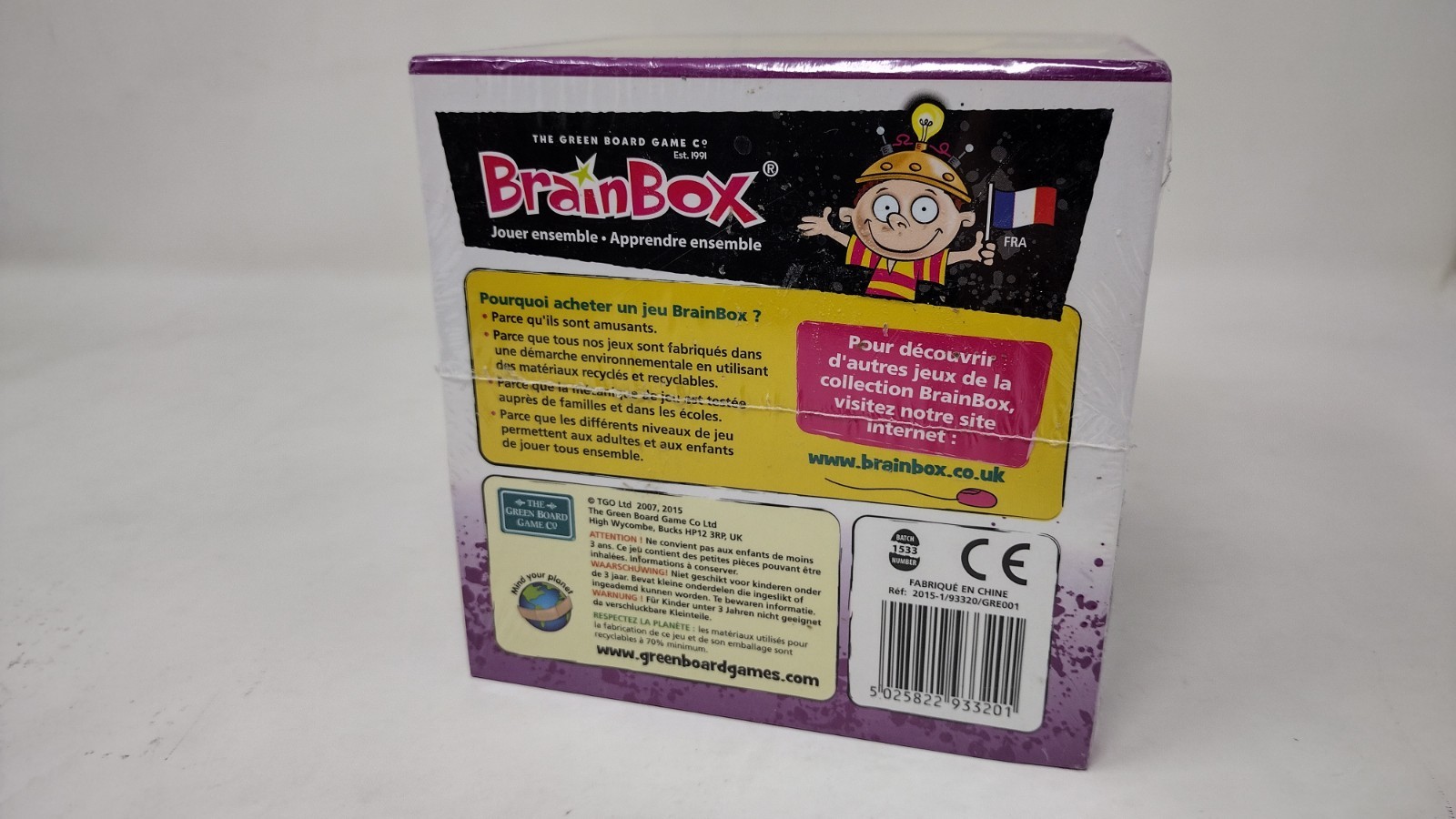 BRAINBOX FRENCH ABC’s NEW BRAIN CHALLENGE CARD GAME