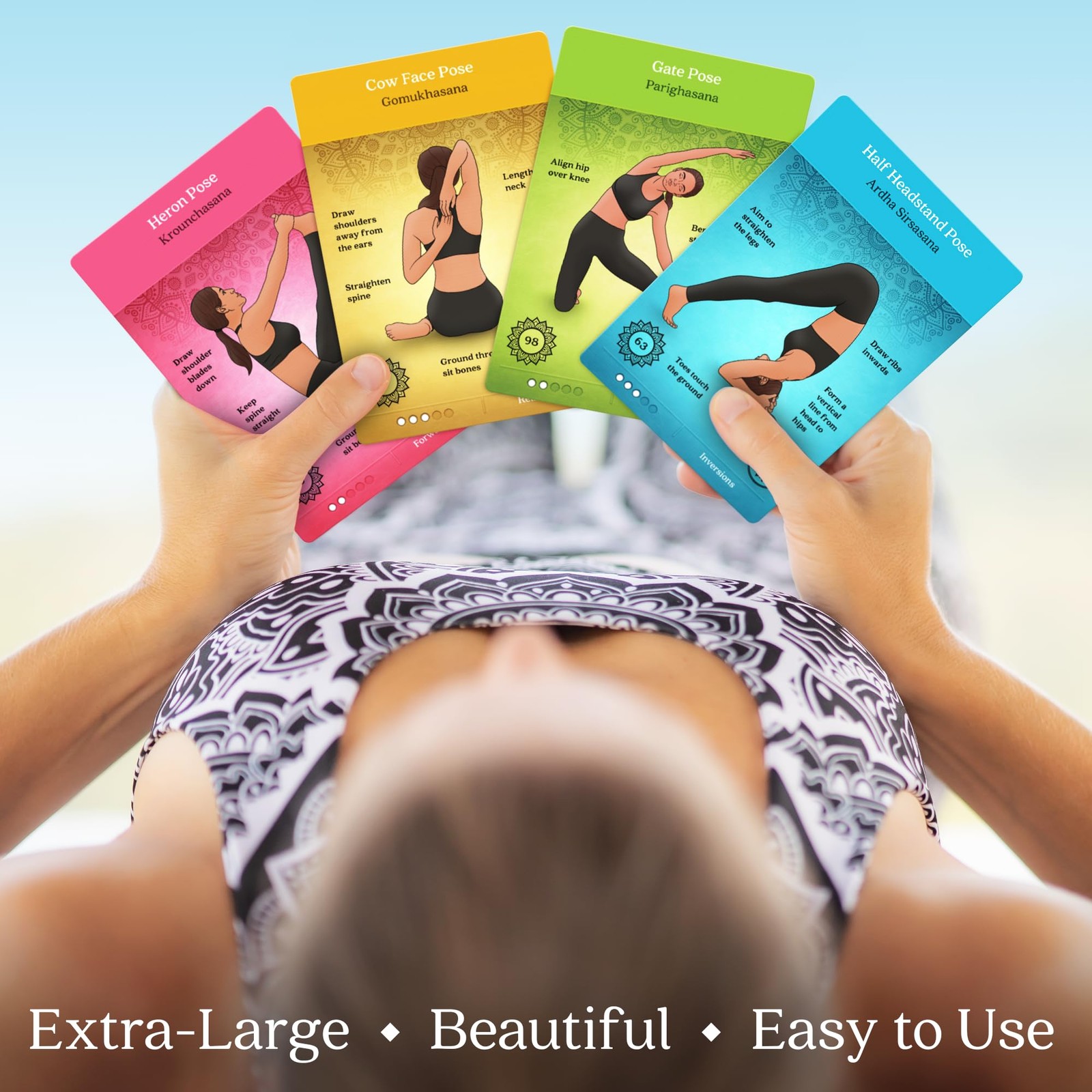 Premium Yoga Cards – Deck with Over 120 Yoga Poses – Yoga Sequencing Deck wit…
