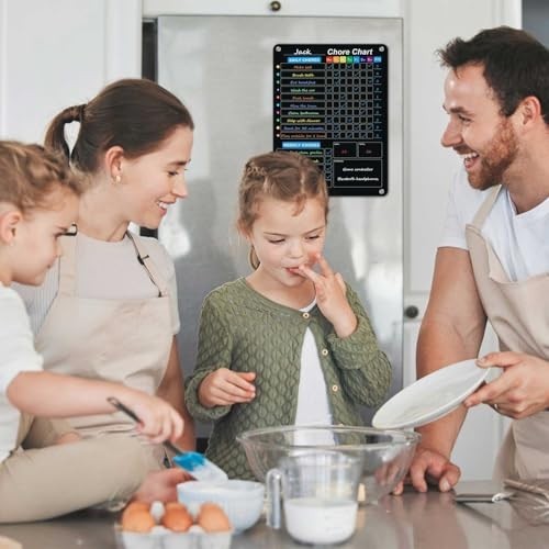 2-Pack Acrylic Magnetic Chore Chart Dry Erase Board for Kids and Family