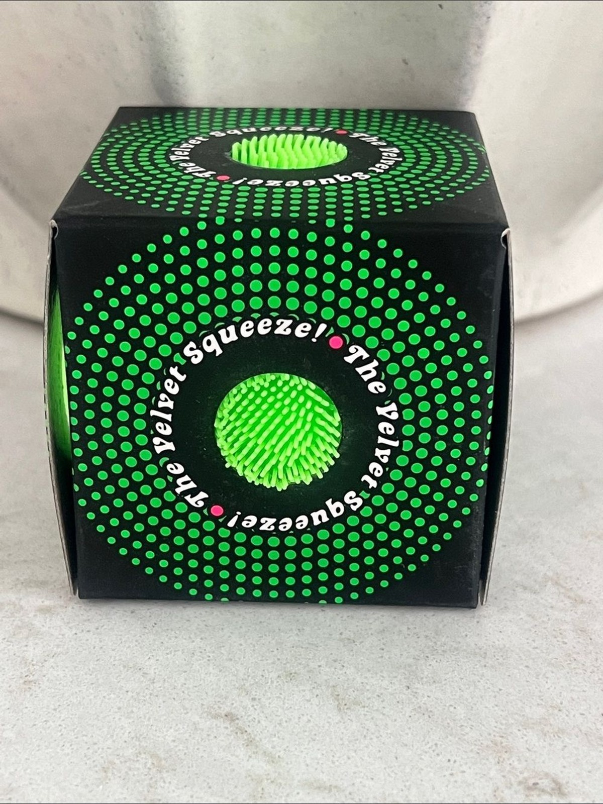 NeeDoh Fuzz Velvet Squeeze Green Fuzzball Squeeze Stress Ball