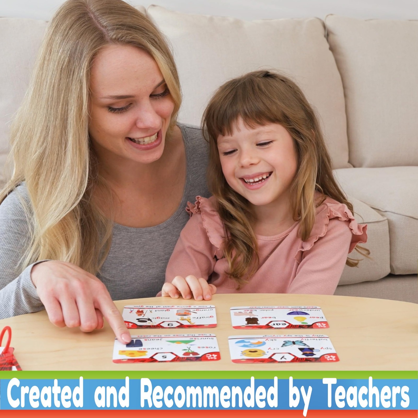Phonics Flash Cards for Kids Ages 4-8 – Learn to Read in 20 Stages, Kindergarten