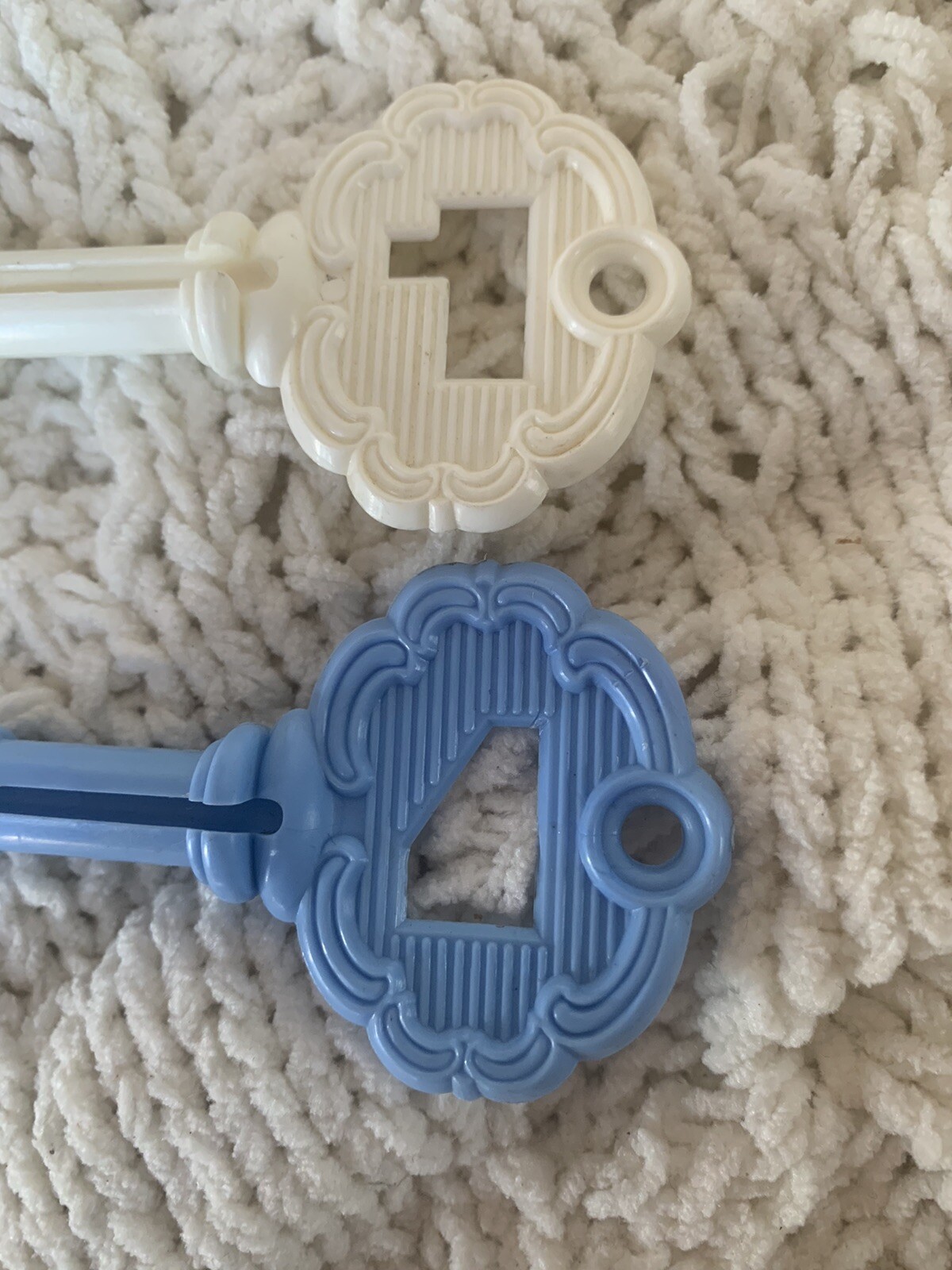 Two Keys of Learning A Child Guidance Toy Replacement Keys Light Blue And White