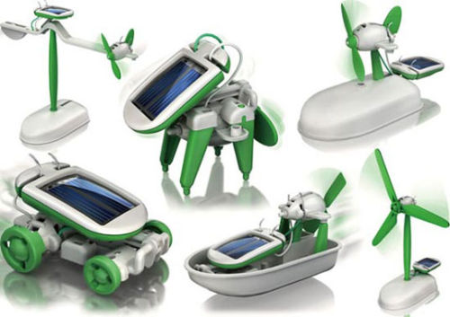 3 LOTS SOLAR TOY KITS 6 in One CAR BOAT PLANE WINDMILL DOG EDUCATIONAL & FUN
