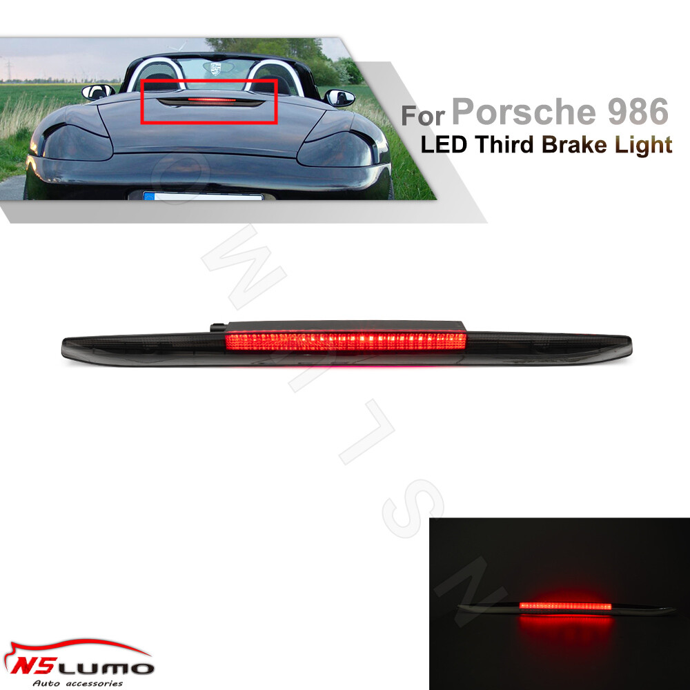 For 1996-04 Porsche Boxster 986 Smoked LED Red 3rd High Mount Third Brake Lights