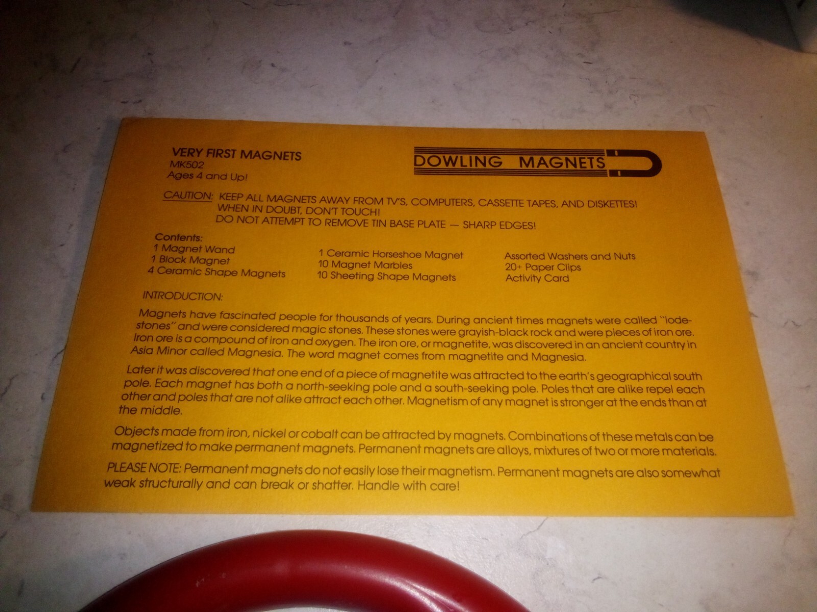 Vintage 45 Dowling Magnets Very First Magnet Kit Great For Homeschool Science