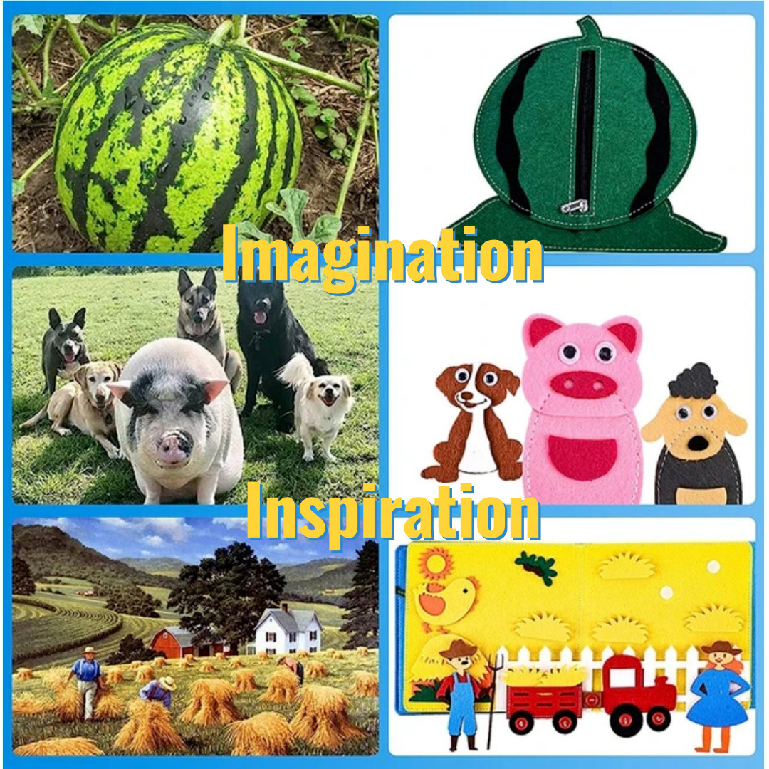 Busy Board Farm Animal Storytelling Activity Quiet Book Montessori Sensory Toy