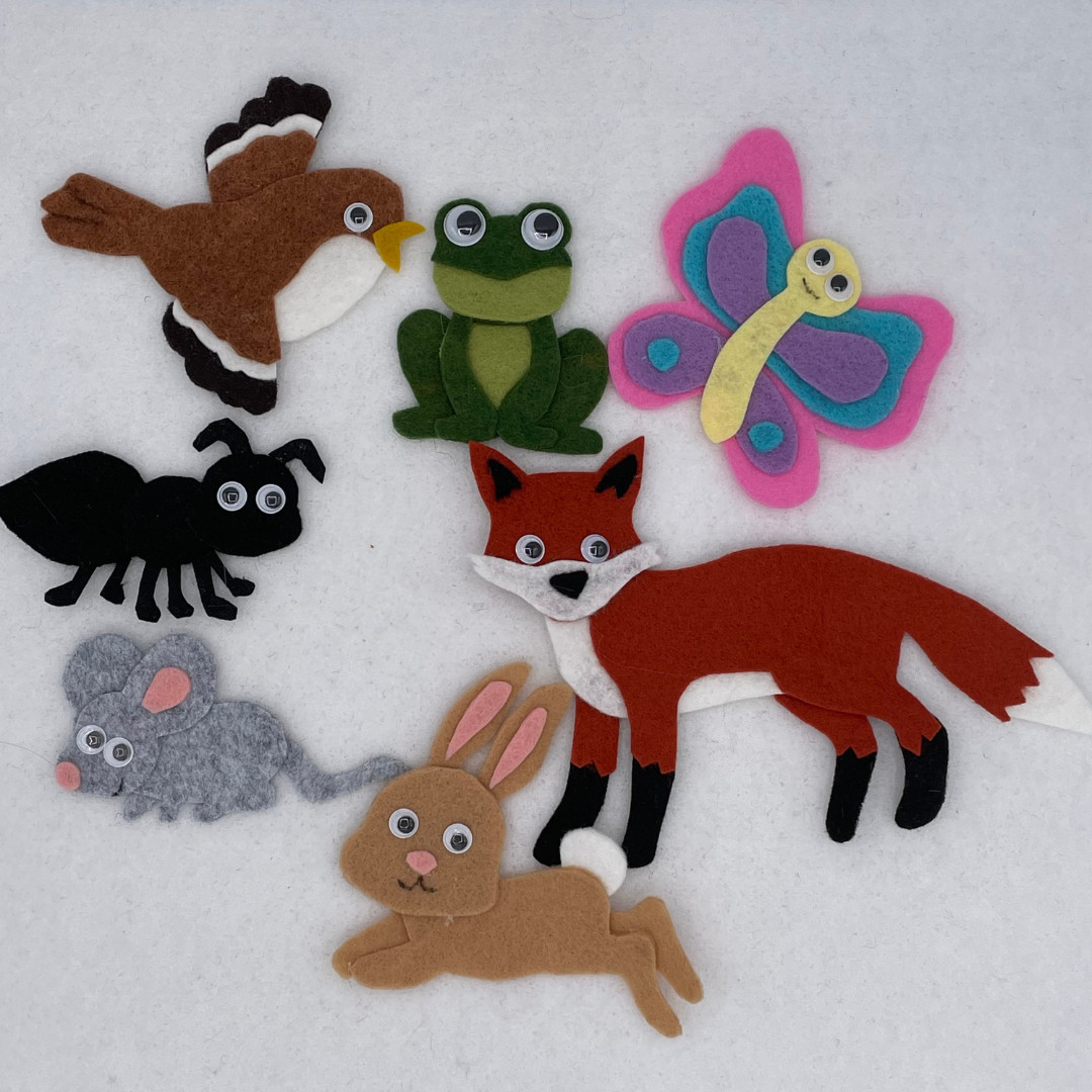 Mushroom in the Rain Felt Pieces for Felt/Flannel Board Play