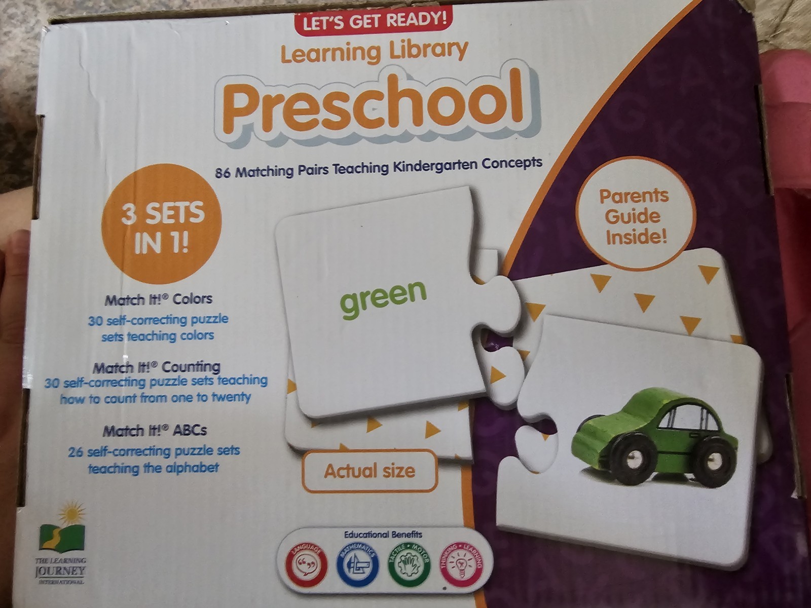Preschool Learning Library ABCs Counting Colors Set 3 Sets in 1, New
