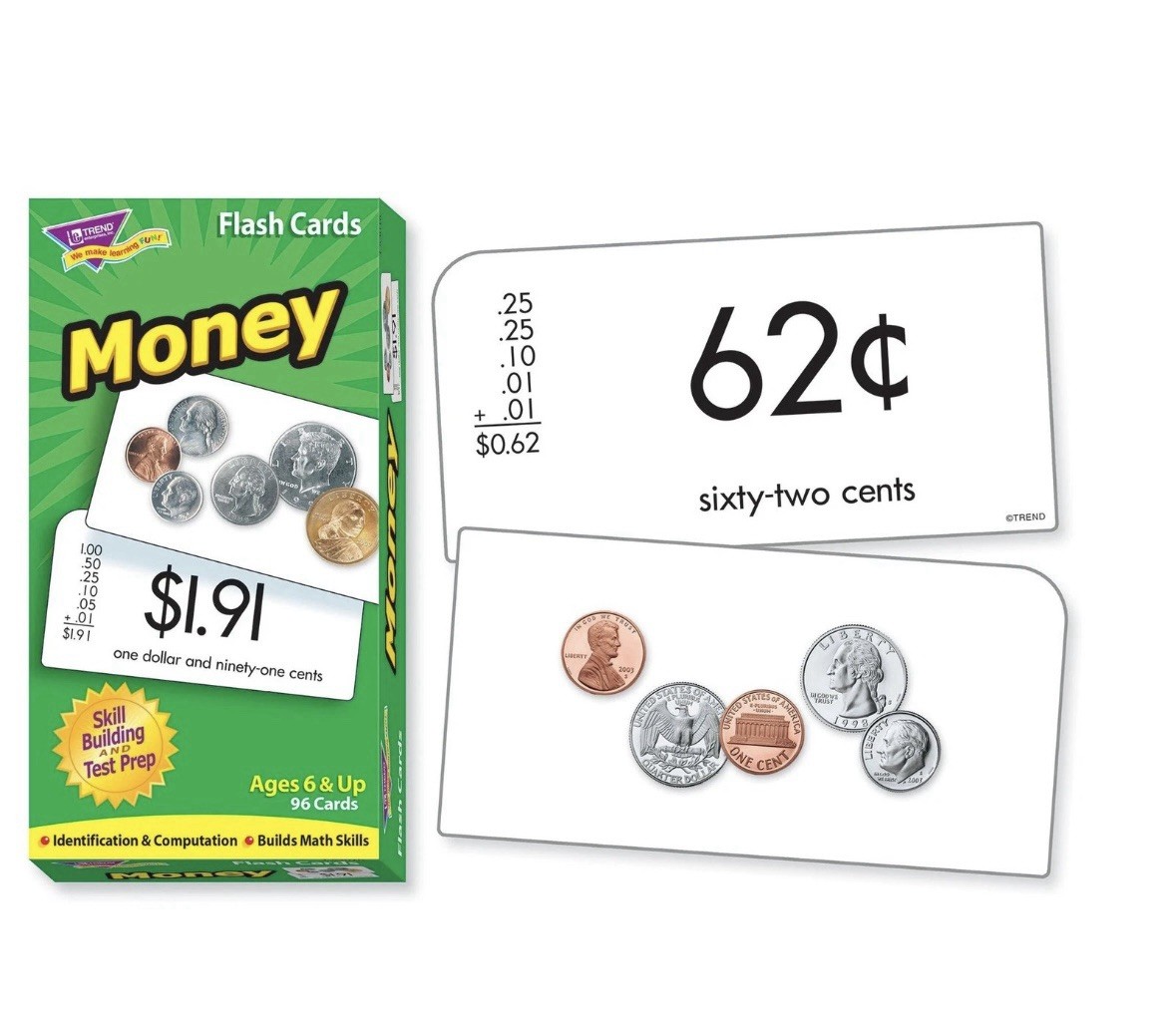 Trend Entertainment Money Flash Cards Ages 6 & Up – 96 Cards