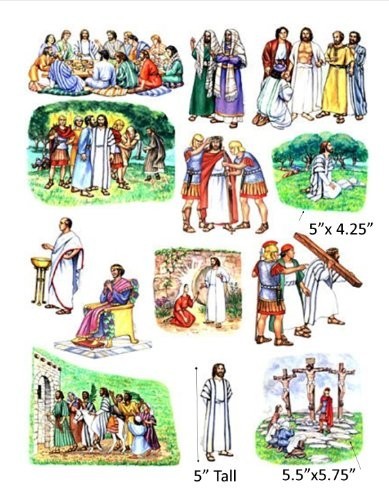 13 Bible Stories Felt Figures Set for Flannel Board – Precut & Ready to Use!