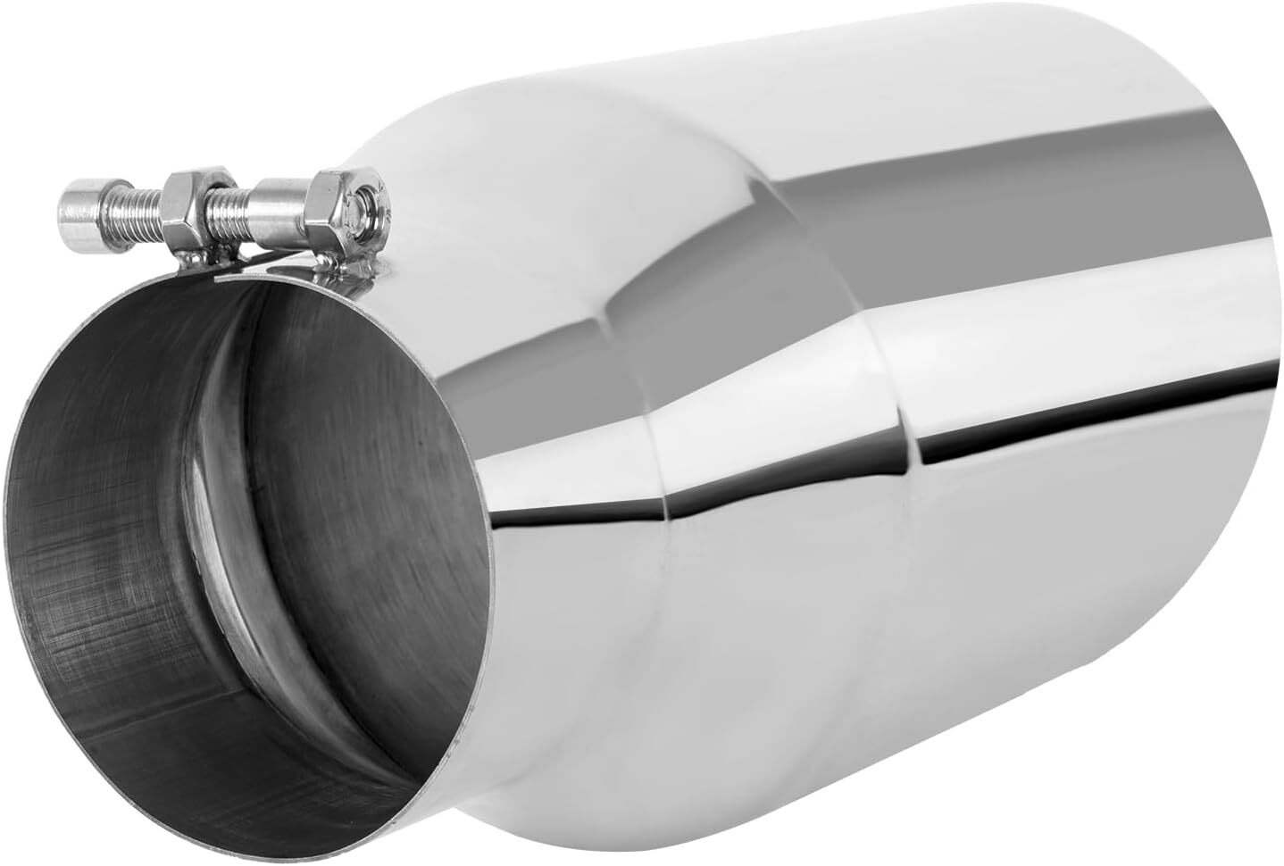 Stainless Steel 4 Inch Inlet Diesel Exhaust Tip Tailpipe, 6″ Outlet 12″ Long