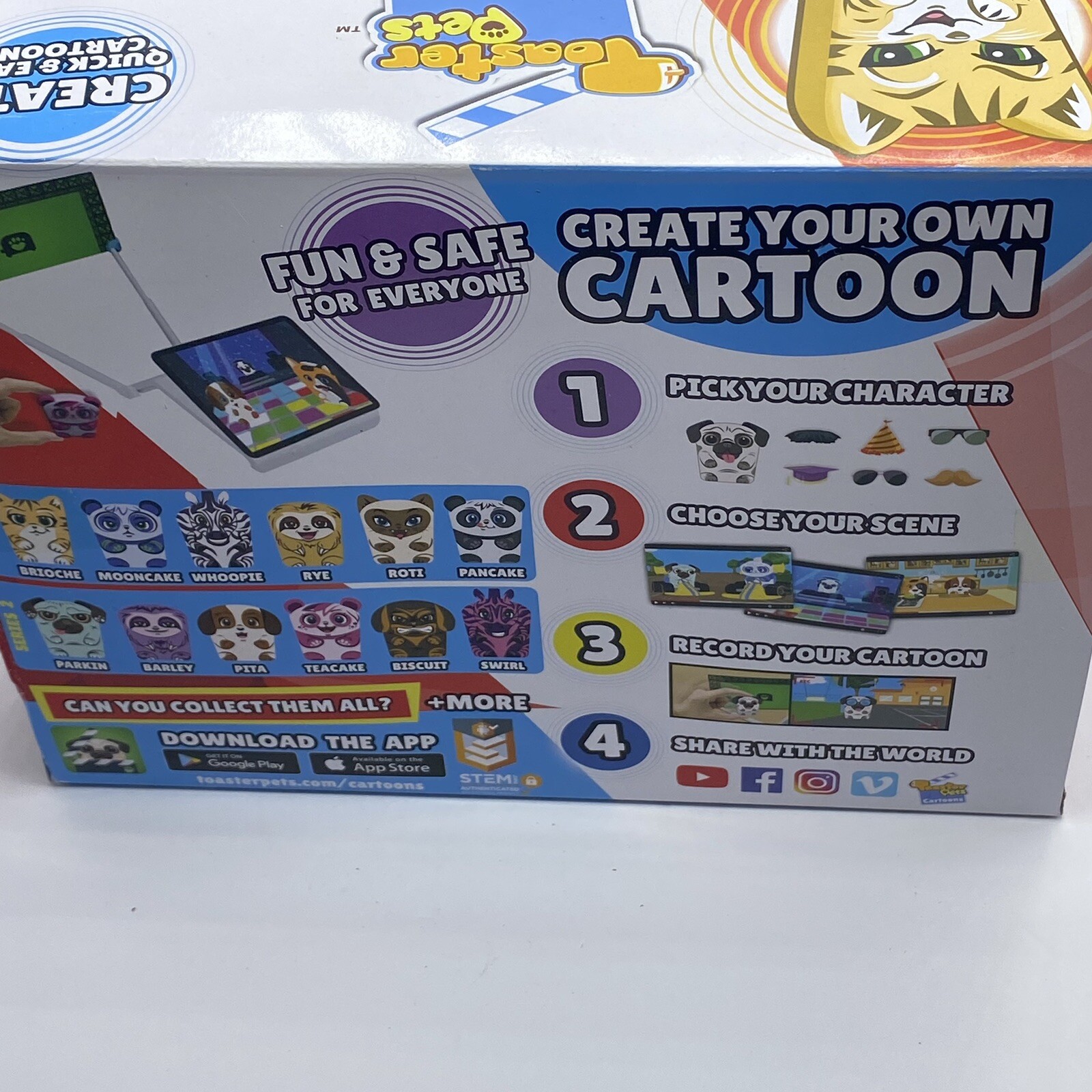 Toaster Pets Make Cartoons STEM Educational Toy Create Quick Easy Animations NEW