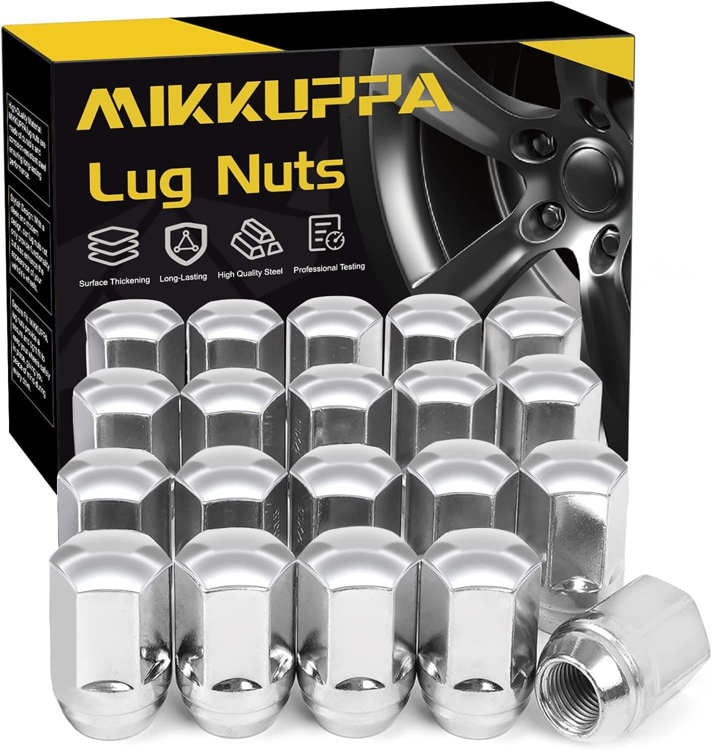 MIKKUPPA M14x1.5 OEM Lug Nuts, Replacement for Chevy Equinox Malibu Impala, Dodg