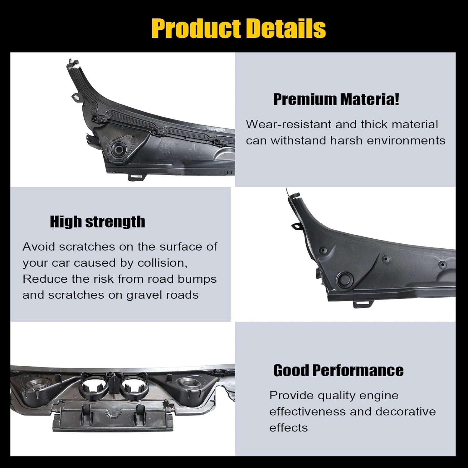 FZJDSD Windshield Wiper Cowl Cover Panel 1PC Front 51717258177 Compatible with