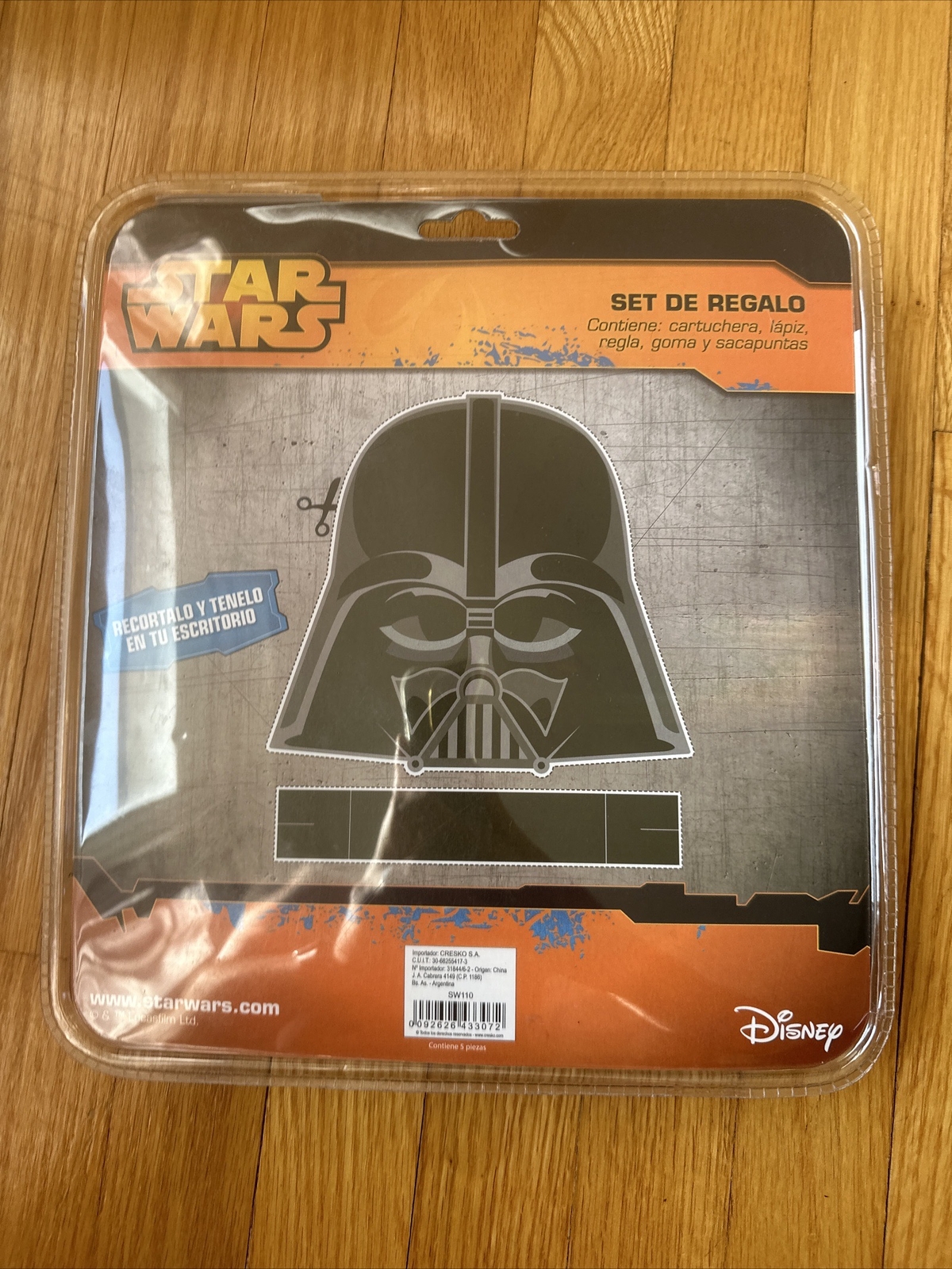 Star Wars 5 Piece School Supplies Gift Set – Brand New! Spanish Packaging