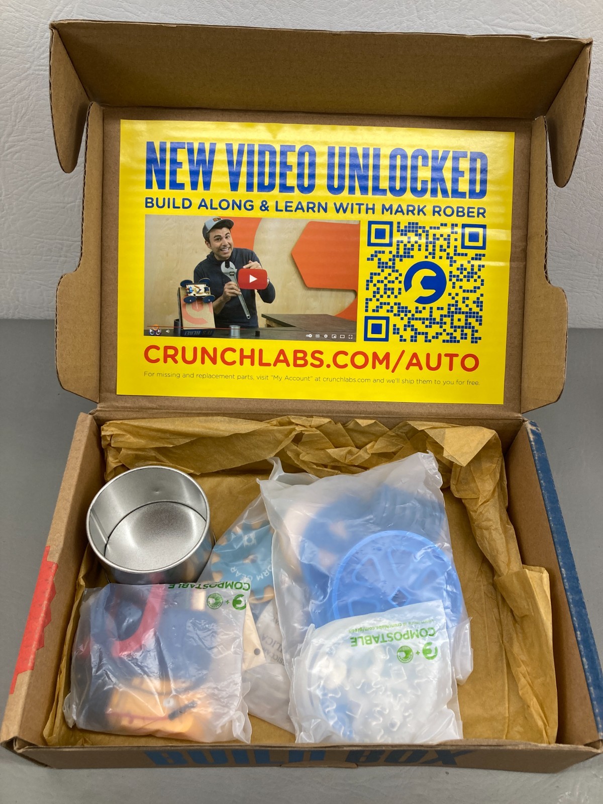Crunch Labs by Mark Rober Boomerang Car Build Box NEW Open Box Sealed Contents