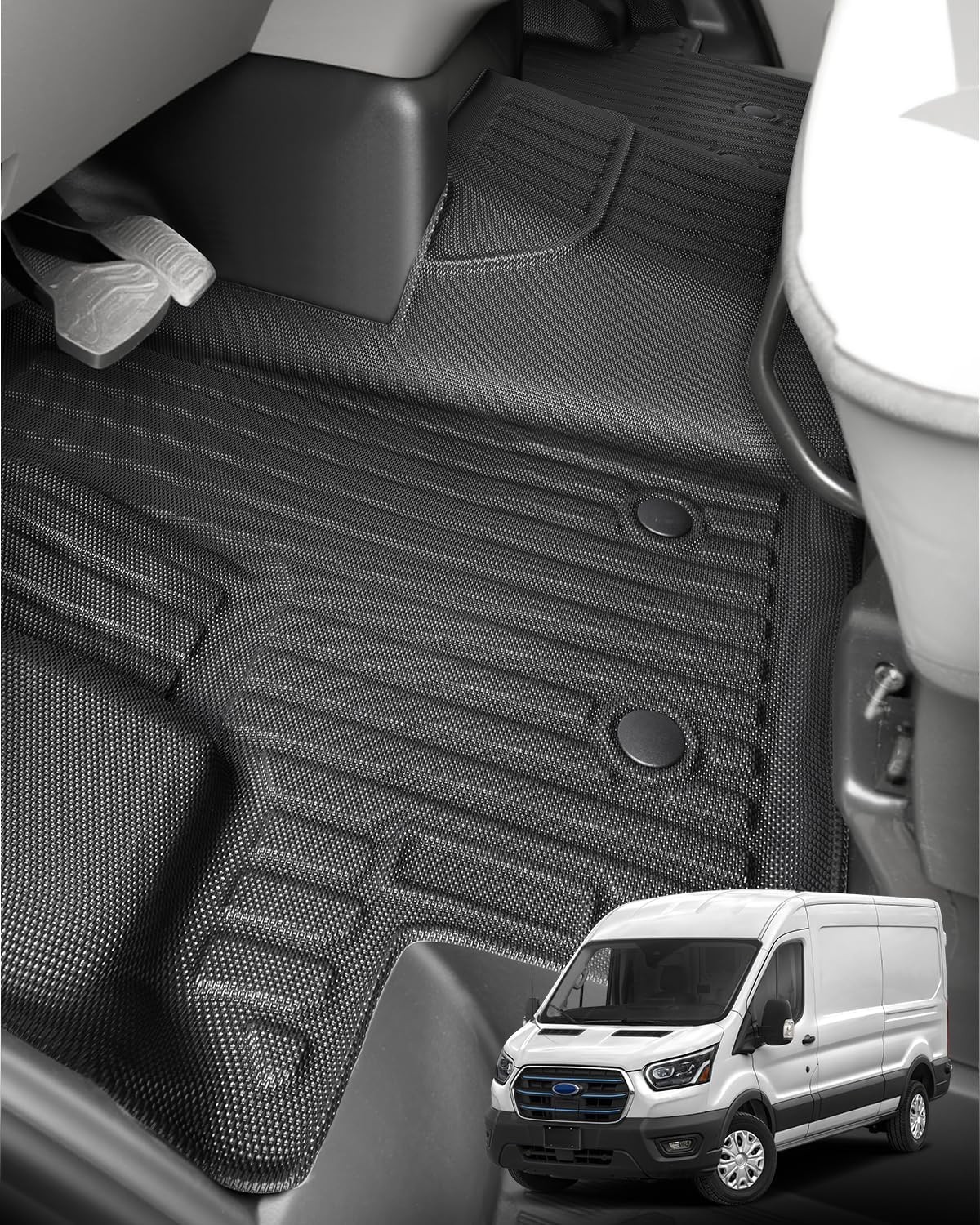 for Ford Transit Floor Mats 2026 2025 2024 2023 2022 | All Models w/Vinyl Not fo