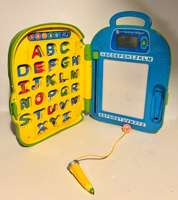 Leap Frog Mr. Pencils ABC Backpack Interactive Green Educational Toy Works