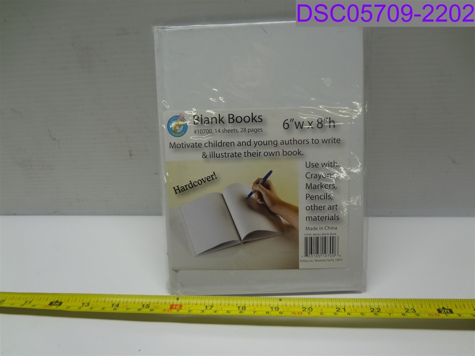 Ashley Prod. Blank Hardcover White Book 6″ x 8″ P/N 10700