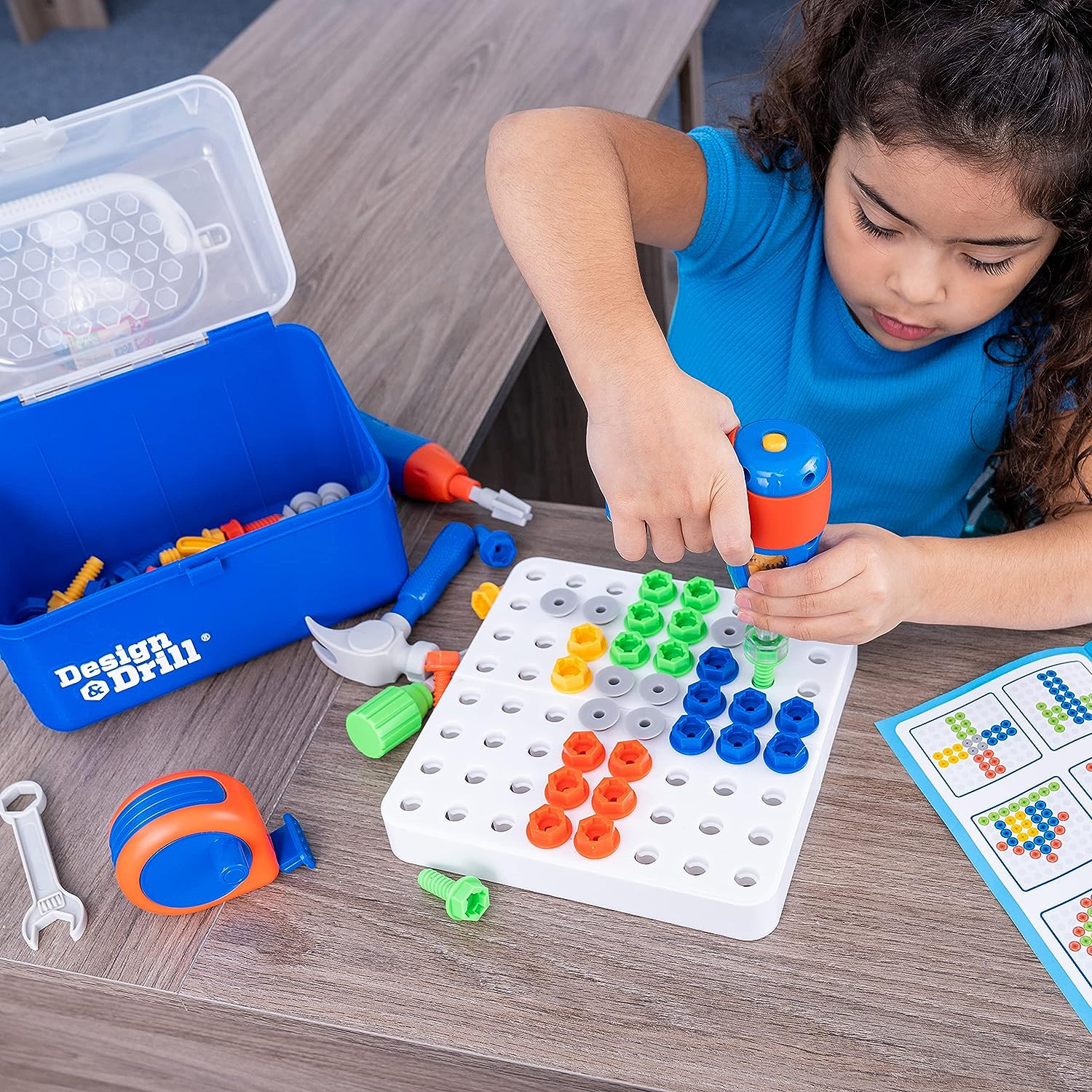 Educational Insights Design & Drill Toolbox – Construction Toys & Toddler Tools,