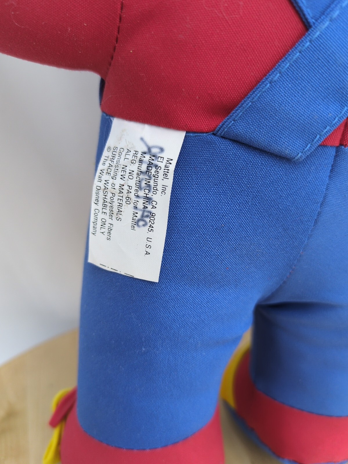 Mattel Mickey Mouse Learn How to Dress Doll Plush Toy Disney Vintage 1980s