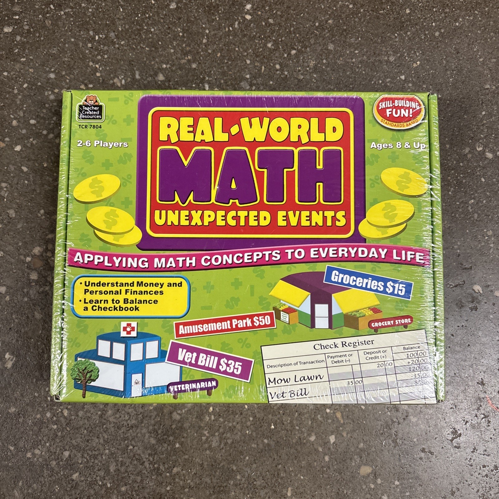 Teacher Created Resources Real World Math Unexpected Events Game NEW