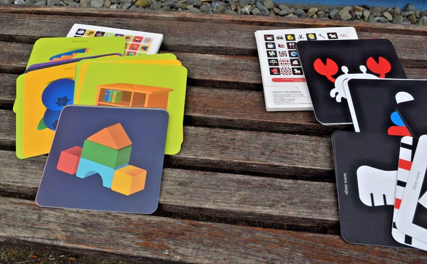 2 Sets Beiens Visual Stimulus Activity Card for Babies 40 Double Sided Cards